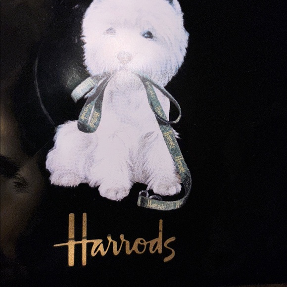 Harrods Black Wallet/ zipper Pouch with White Biewer terrier dog - Picture 5 of 5